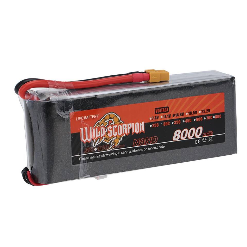 Wild Scorpion 11.1v 25C 8000mAh Lipo Battery