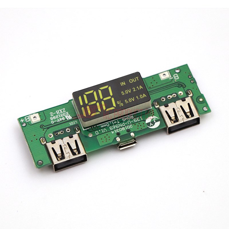Power Bank Charger Module Dual USB 5V 2.1A 1A Mobile PCB Board - RC PRODUCT  BD