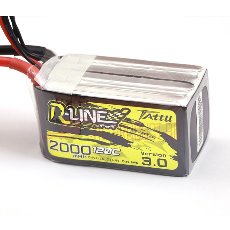Tattu R-Line Version 3.0 2000mAh 14.8V 120C 4S1P Lipo Battery